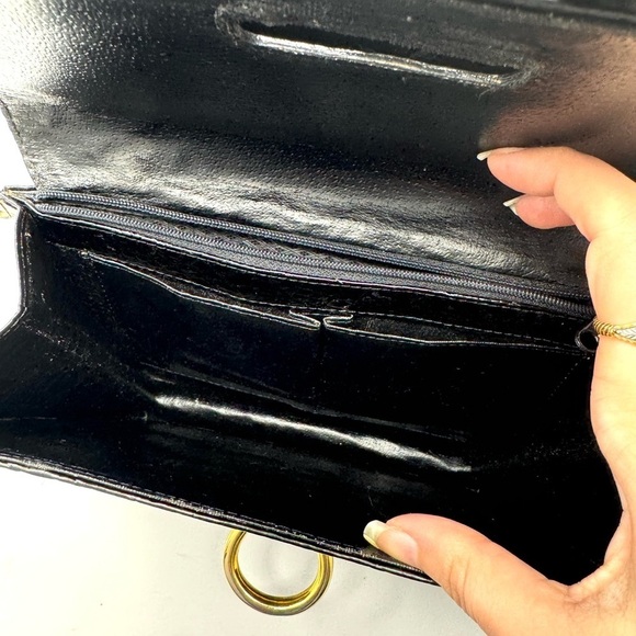 Celine Vintage Black Patent Embossed Crossbody – Extremely Rare, COA Included - Picture 14 of 16